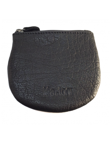 PORTE MONNAIE JOY EN CUIR NOIR  - LEA TONI