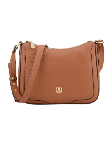 SAC BESACE ZIPPEE GRAND FORMAT EN CUIR CAMEL - POURCHET