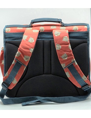 CARTABLE 38 CM CORAL CATS / 2 COMPARTIMENTS - CAMELEON 2