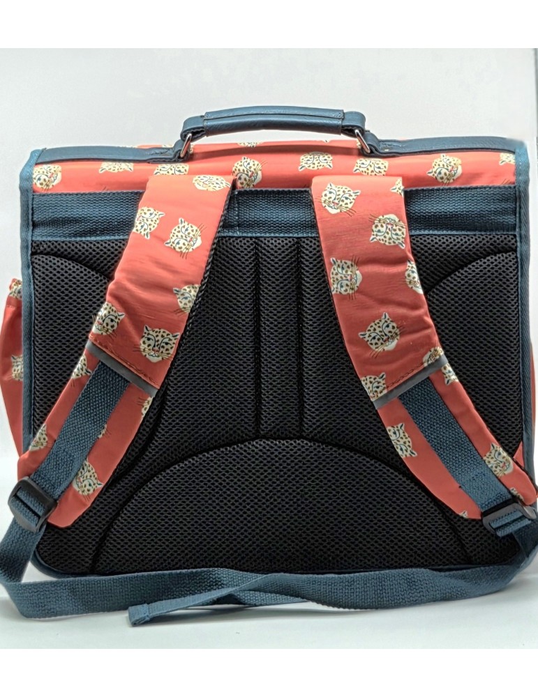 CARTABLE 38 CM CORAL CATS / 2 COMPARTIMENTS - CAMELEON