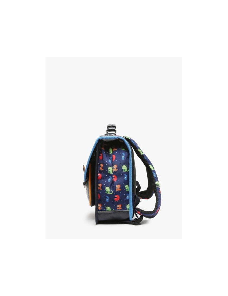 CARTABLE 32CM NAVY MONSTER / 2 COMPARTIMENTS - CAMELEON
