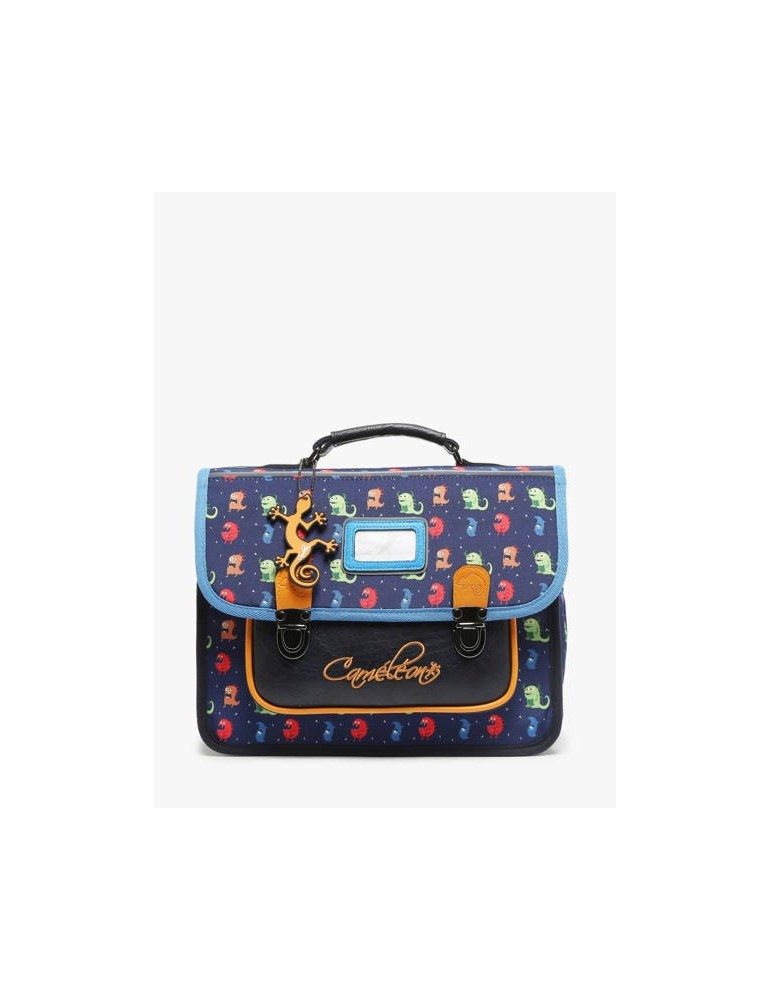 CARTABLE 32CM NAVY MONSTER / 2 COMPARTIMENTS - CAMELEON
