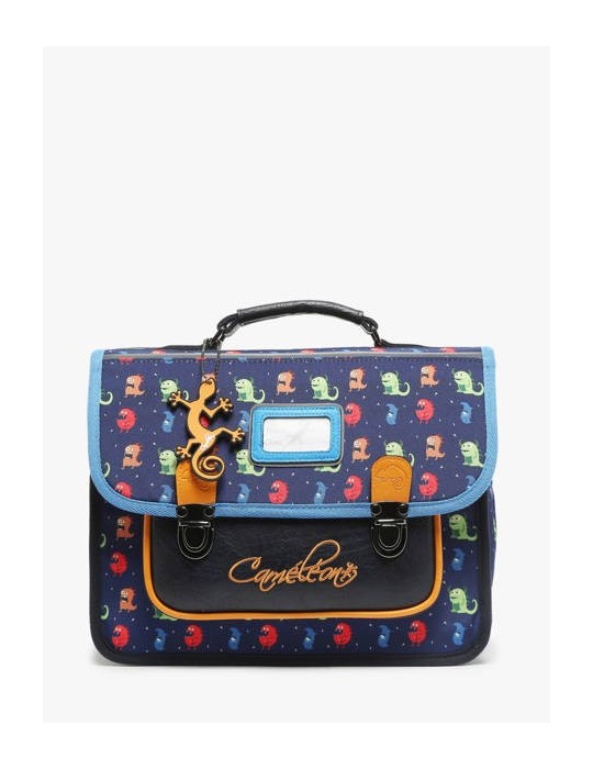 CARTABLE 32CM NAVY MONSTER / 2 COMPARTIMENTS - CAMELEON