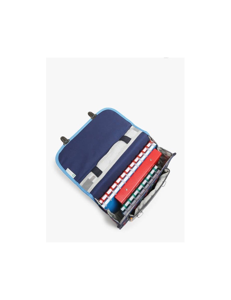 CARTABLE 32CM NAVY MONSTER / 2 COMPARTIMENTS - CAMELEON