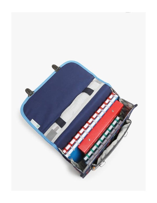 CARTABLE 32CM NAVY MONSTER / 2 COMPARTIMENTS - CAMELEON