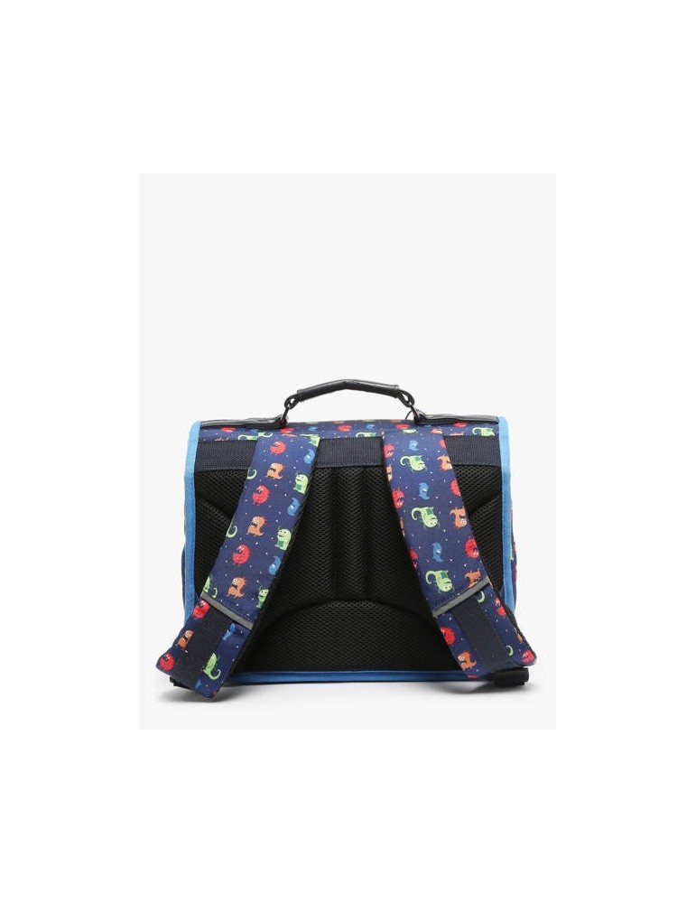 CARTABLE 32CM NAVY MONSTER / 2 COMPARTIMENTS - CAMELEON