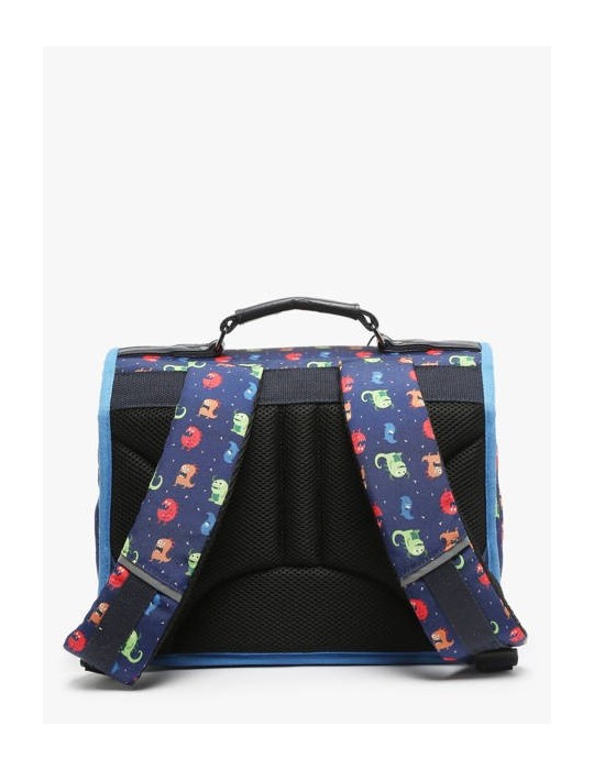 CARTABLE 32CM NAVY MONSTER / 2 COMPARTIMENTS - CAMELEON