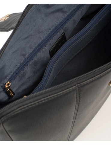 SAC PORTE TRAVERS EN SIMILICUIR NOIR - HEXAGONA 2