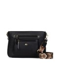 SAC PORTE TRAVERS EN SIMILICUIR NOIR - HEXAGONA