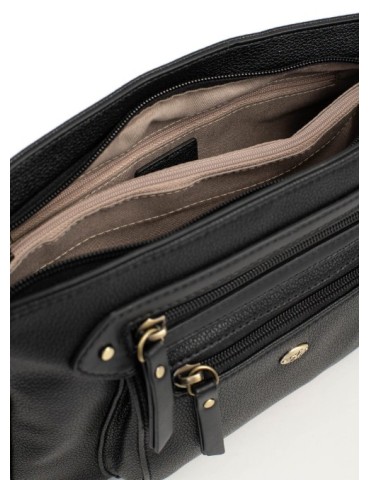 SAC PORTE TRAVERS EN SIMILICUIR NOIR - HEXAGONA 2