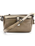 SAC BANDOULIERE EN CUIR BICOLORE MASTIC - FRANCINEL
