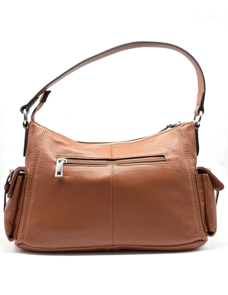 SAC PORTE EPAULE CUIR CAMEL - FRANCINEL