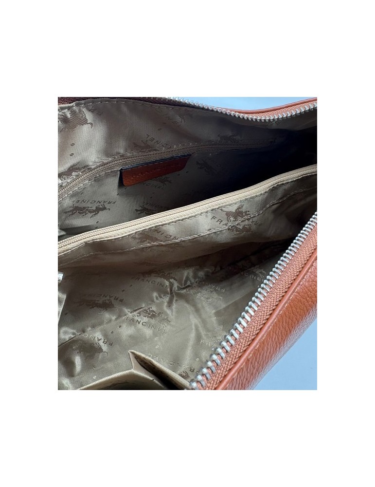 SAC PORTE EPAULE CUIR CAMEL - FRANCINEL