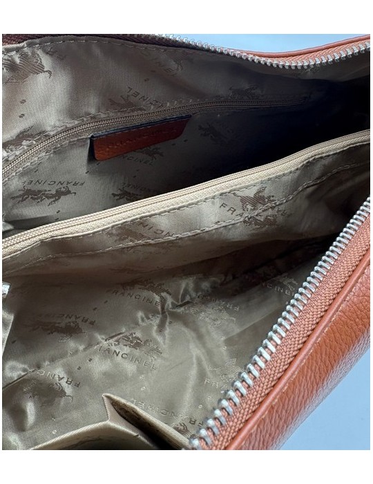 SAC PORTE EPAULE CUIR CAMEL - FRANCINEL