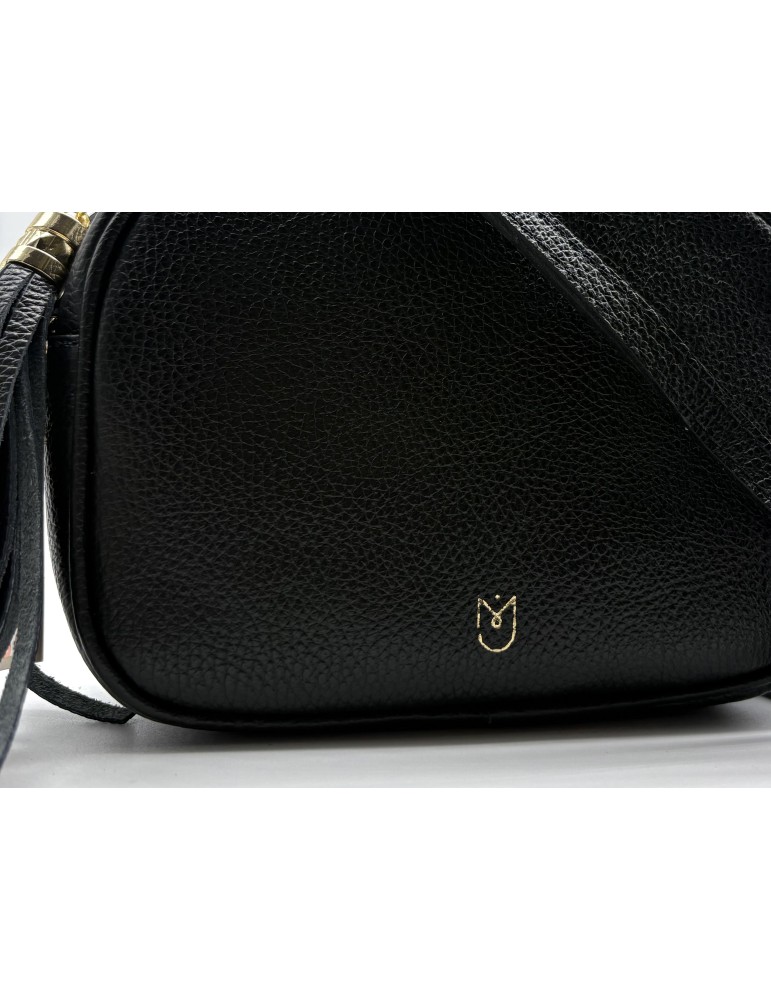 PETIT SAC PORTE TRAVERS CUIR NOIR - MIA & JOY