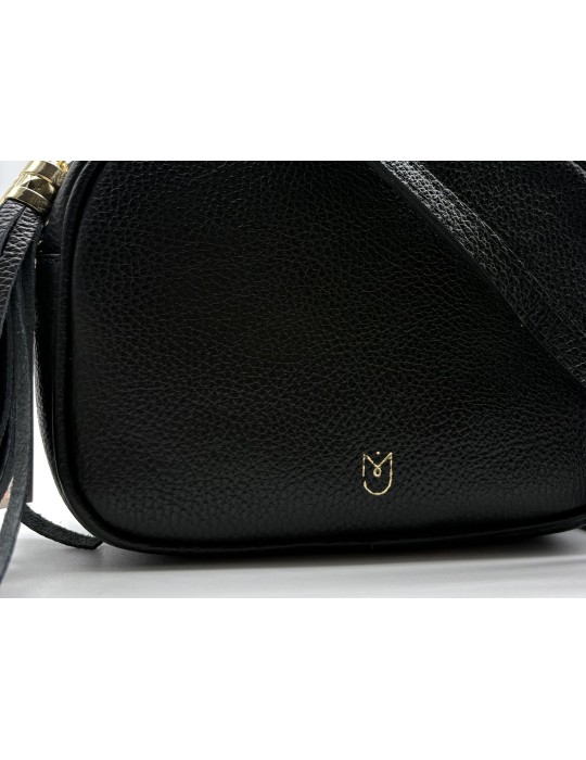 PETIT SAC PORTE TRAVERS CUIR NOIR - MIA & JOY