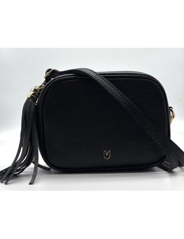 PETIT SAC PORTE TRAVERS CUIR NOIR - MIA & JOY