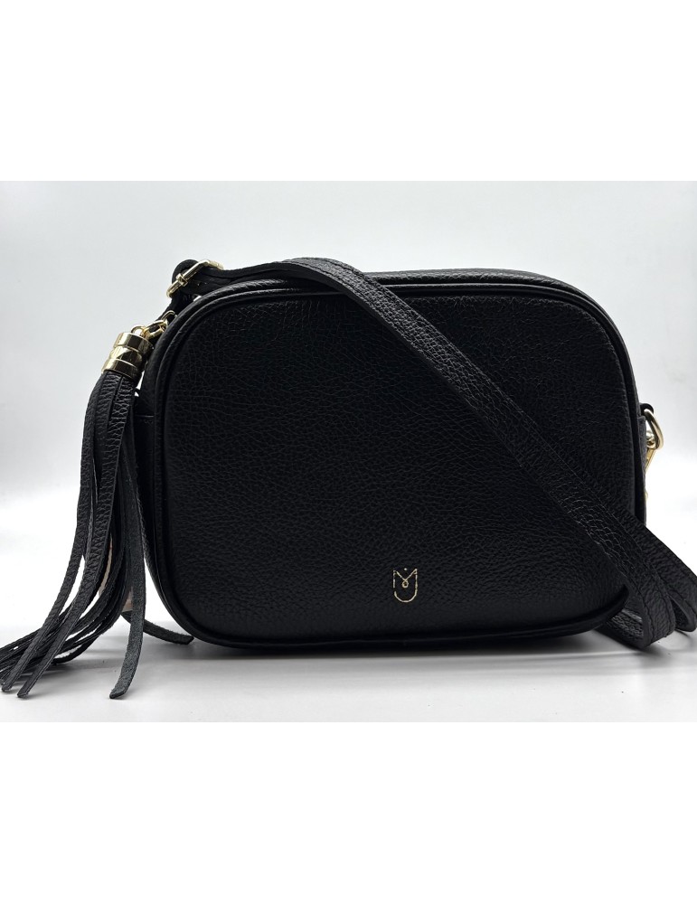 PETIT SAC PORTE TRAVERS CUIR NOIR - MIA & JOY