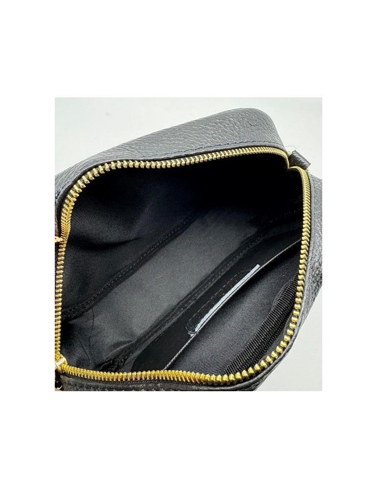 PETIT SAC PORTE TRAVERS CUIR NOIR - MIA & JOY