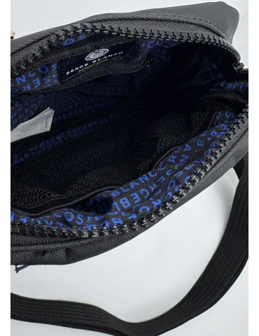 SACOCHE HOMME NOIR EN TOILE ENDUITE - SERGE BLANCO 2