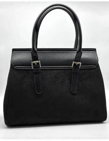 GRAND SAC PORTE MAIN EN SIMILICUIR NOIR - FRANCINEL 2