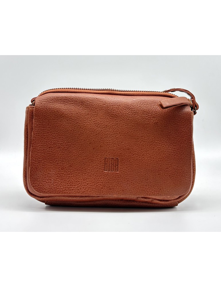 SAC BANDOULIERE CROSS BREWTON EN CUIR RUST - BIBA