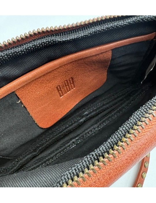 SAC BANDOULIERE CROSS BREWTON EN CUIR RUST - BIBA