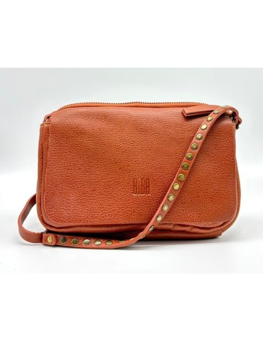 SAC BANDOULIERE CROSS BREWTON EN CUIR RUST - BIBA