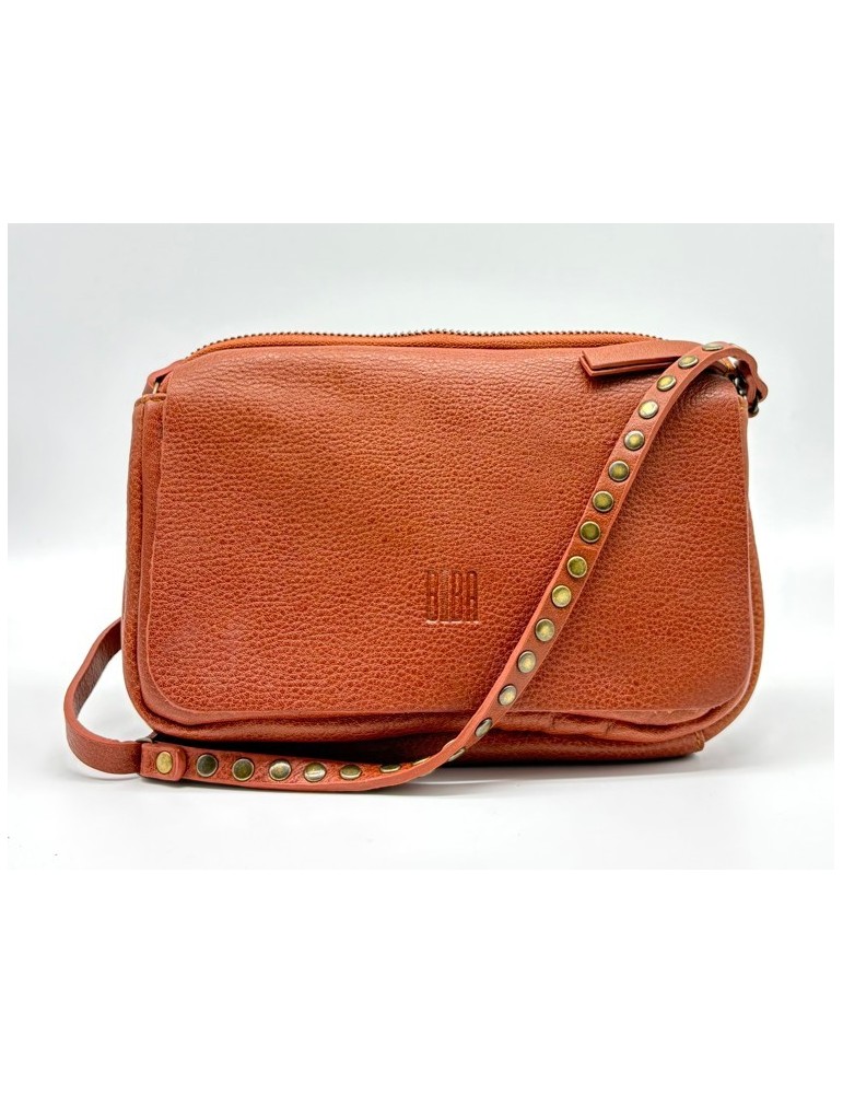 SAC BANDOULIERE CROSS BREWTON EN CUIR RUST - BIBA