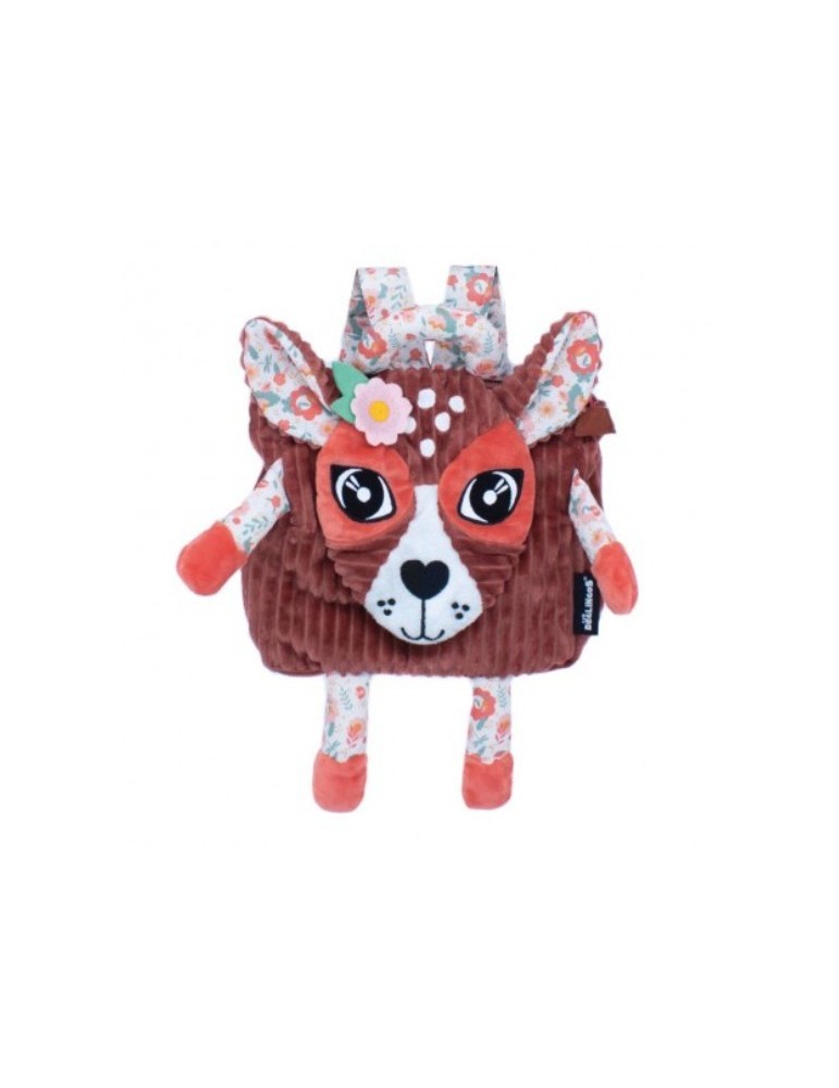 SAC A DOS VELOURS BICHE - LES DEGLINGOS