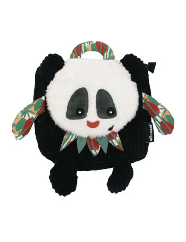 SAC A DOS VELOURS PANDA - LES DEGLINGOS