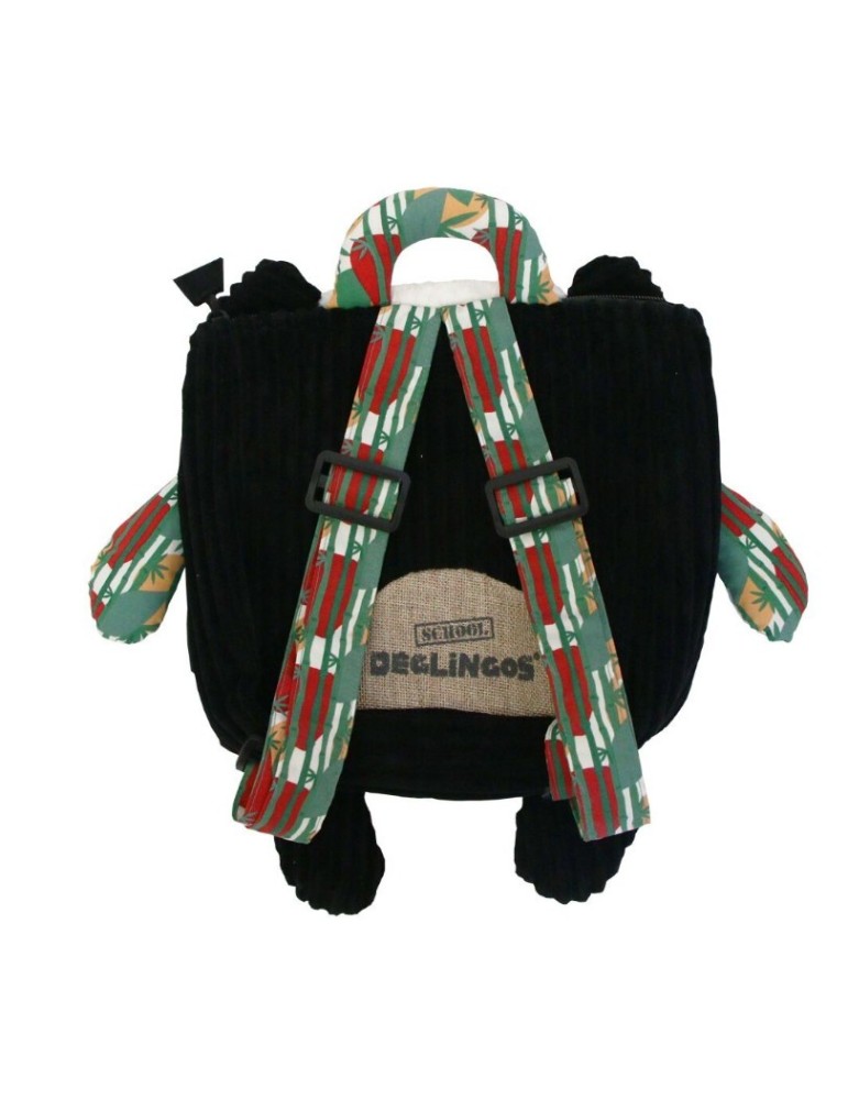 SAC A DOS VELOURS PANDA - LES DEGLINGOS
