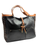 SAC SHOPPING EN SIMILICUIR NOIR - FRANCINEL