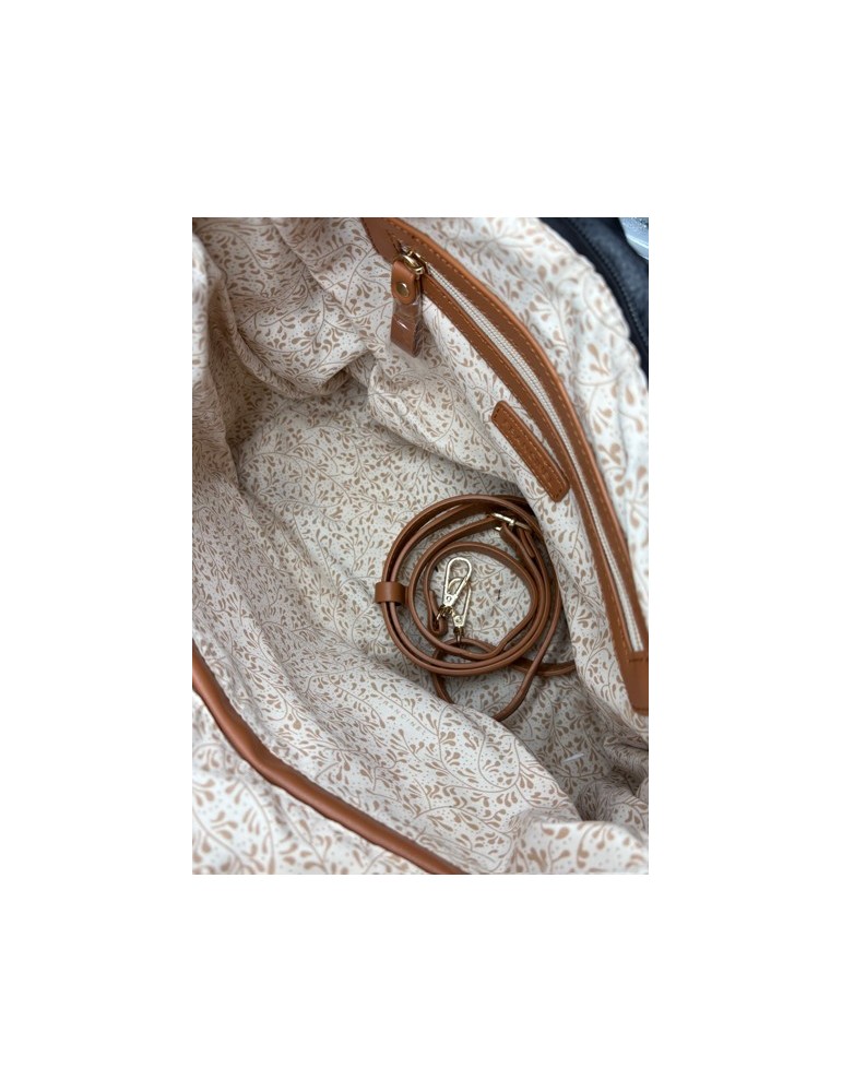 SAC SHOPPING EN SIMILICUIR NOIR - FRANCINEL