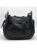 SAC BESACE EN CUIR NOIR - POURCHET