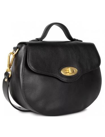 SAC TROTTEUR A RABAT CUIR LEGENDE NOIR - LANCASTER 2