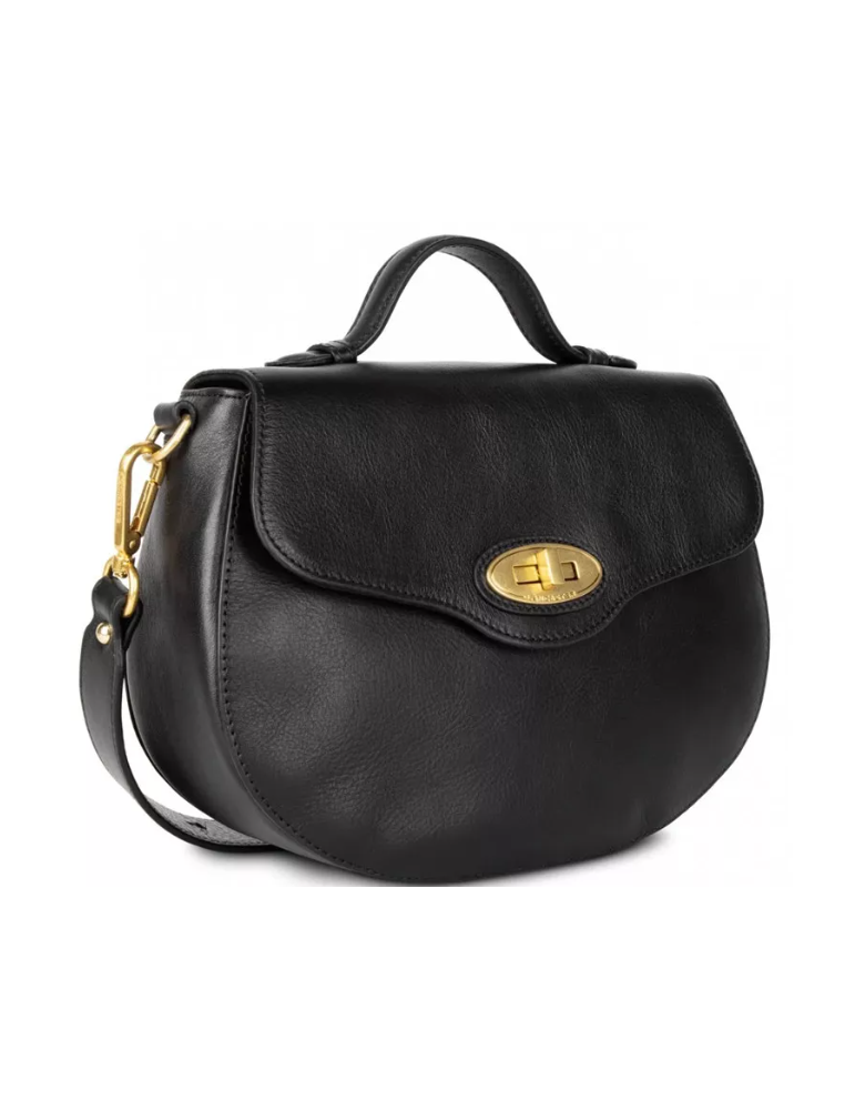 SAC TROTTEUR A RABAT CUIR LEGENDE NOIR - LANCASTER