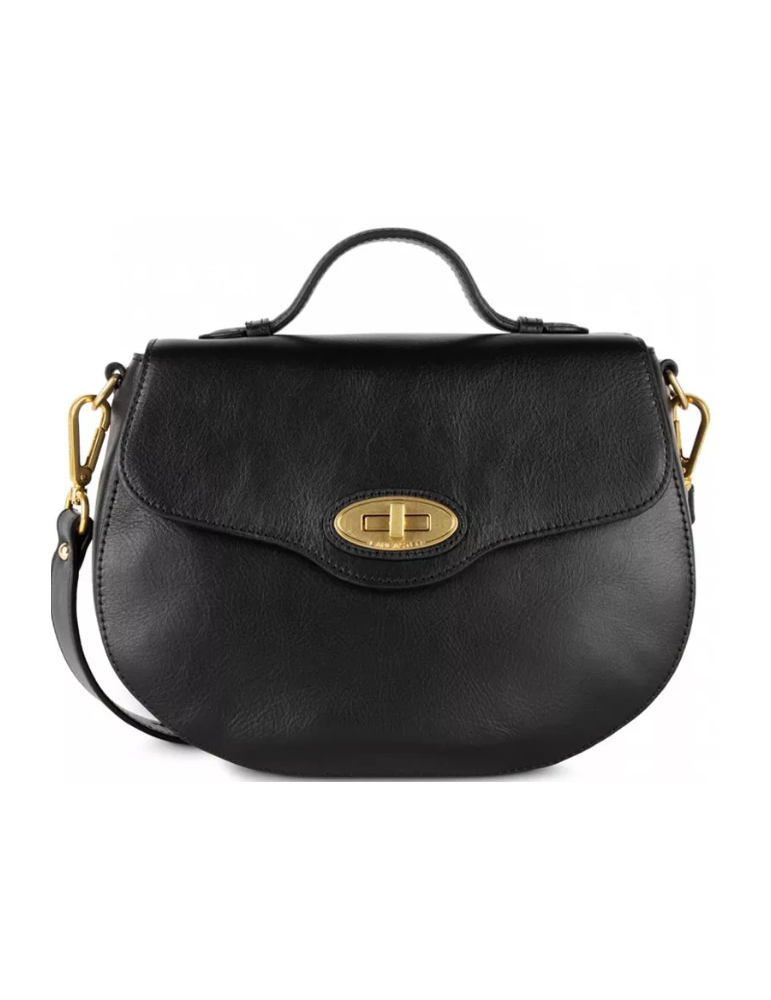 SAC TROTTEUR A RABAT CUIR LEGENDE NOIR - LANCASTER