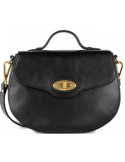 SAC TROTTEUR A RABAT CUIR LEGENDE NOIR - LANCASTER