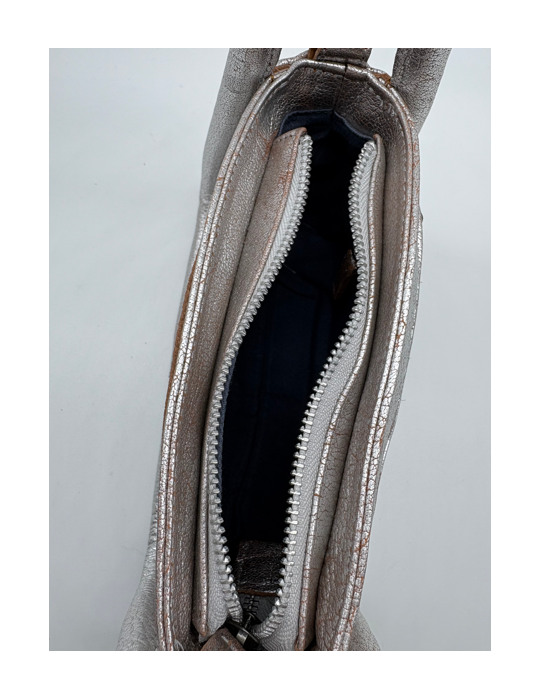 SAC A MAIN EUGENIE LEA TONI ARGENTE.