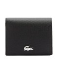 PORTEFEUILLE NOIR DOUBLE PURSE AVEC MONNAIE - LACOSTE
