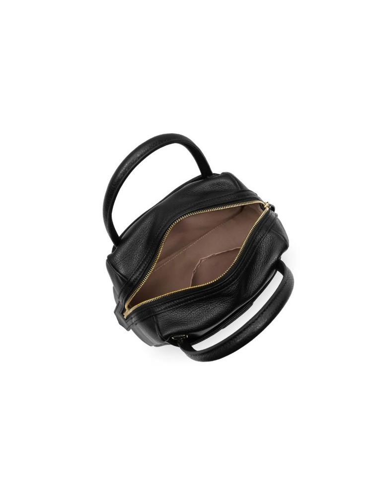 SAC ZIPPE S DUNE EN CUIR NOIR - LANCASTER