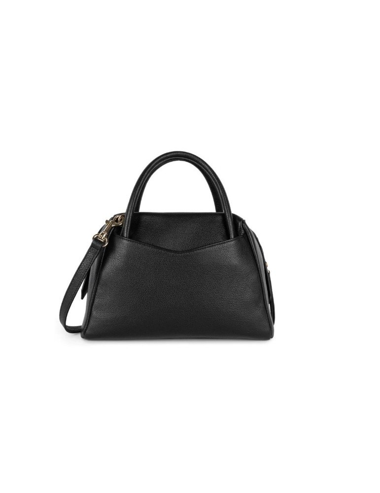SAC ZIPPE S DUNE EN CUIR NOIR - LANCASTER