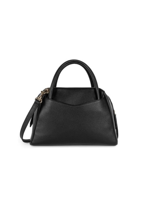 SAC ZIPPE S DUNE EN CUIR NOIR - LANCASTER