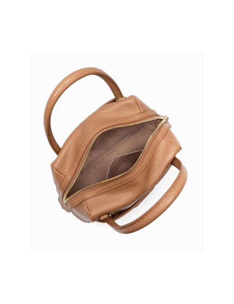 SAC ZIPPE S DUNE EN CUIR CAMEL - LANCASTER