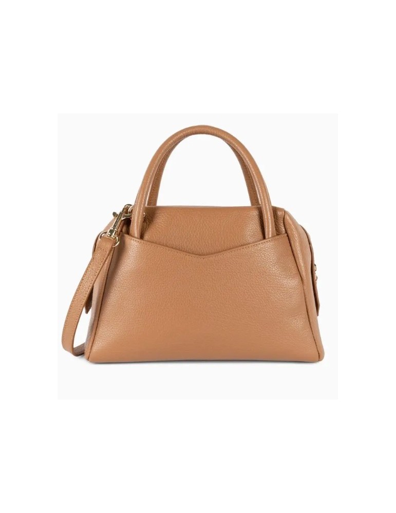 SAC ZIPPE S DUNE EN CUIR CAMEL - LANCASTER