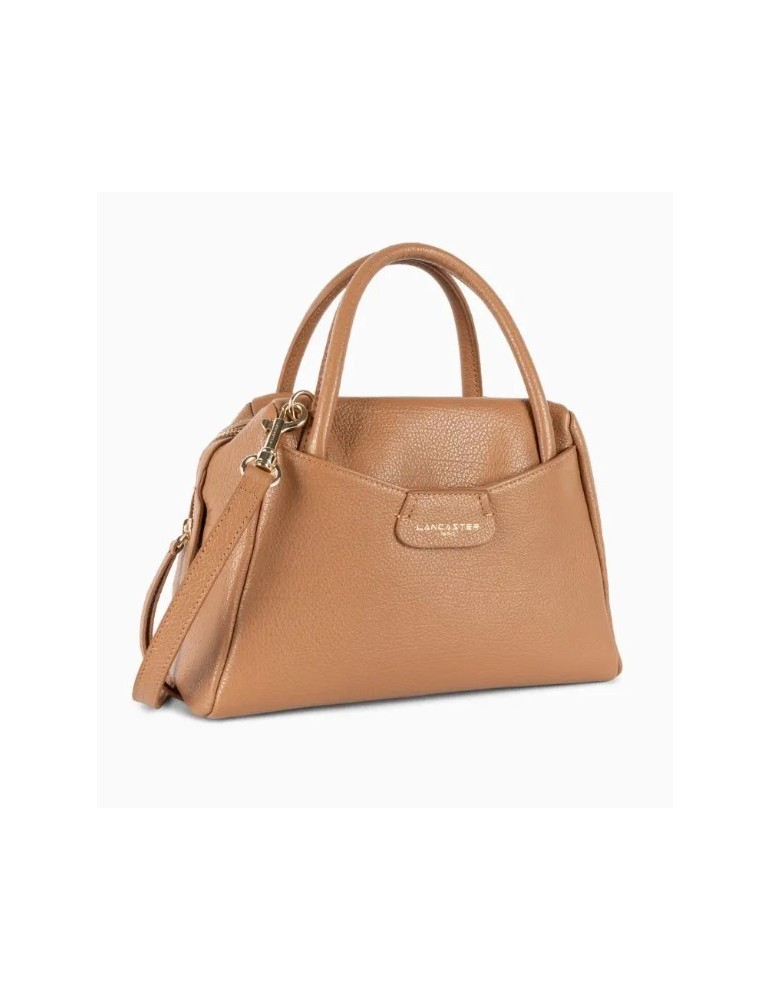 SAC ZIPPE S DUNE EN CUIR CAMEL - LANCASTER