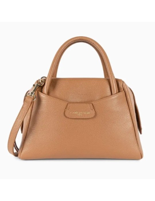 SAC ZIPPE S DUNE EN CUIR CAMEL - LANCASTER