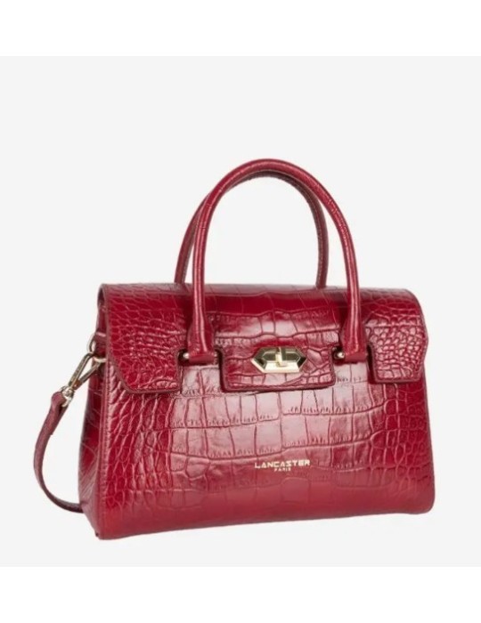 SAC A MAIN RABAT S EXOTIC CARMIN EN CUIR - LANCASTER