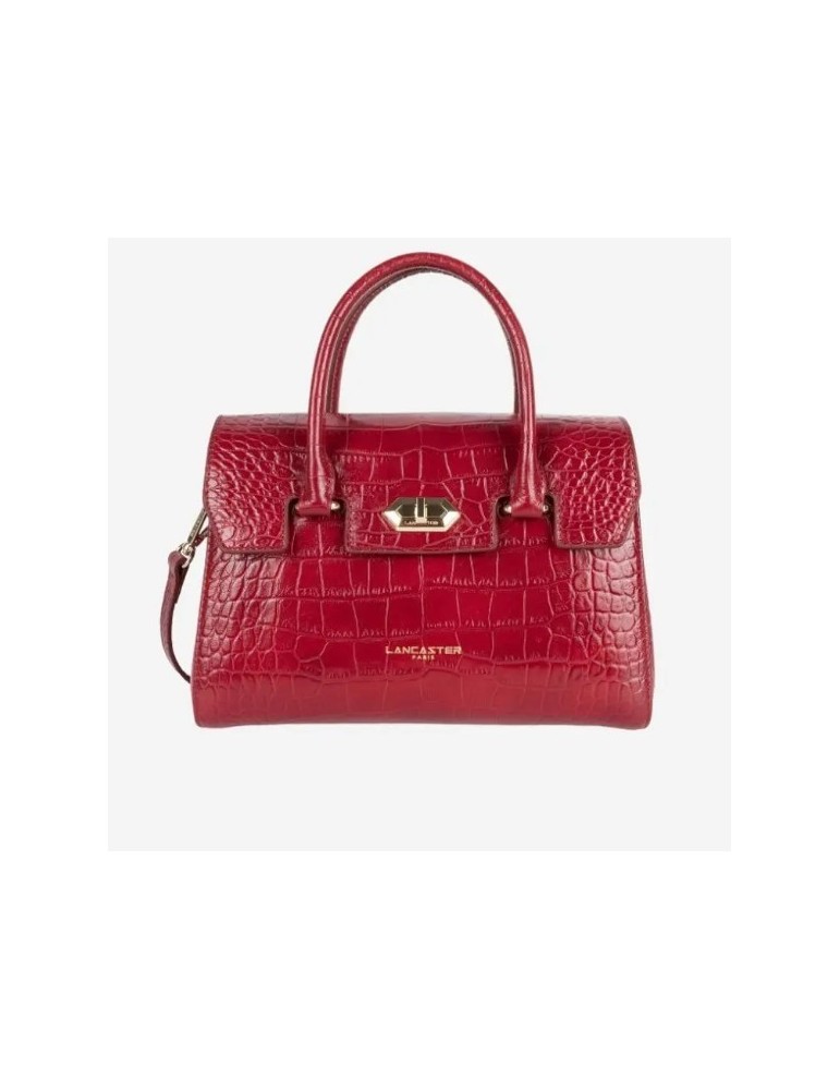 SAC A MAIN RABAT S EXOTIC CARMIN EN CUIR - LANCASTER